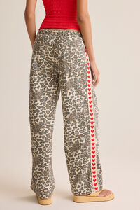 Meredith Cheetah Heart Pants Detail 5 - Altar'd State