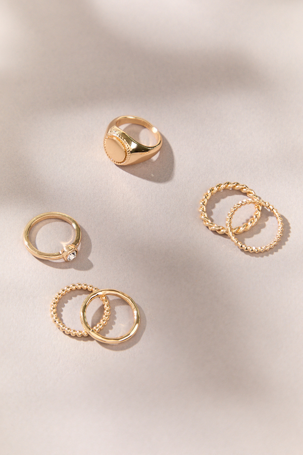 Antique Flat Circle Ring Set Detail 2 - Altar'd State