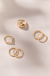 Antique Flat Circle Ring Set Detail 2 - Altar'd State
