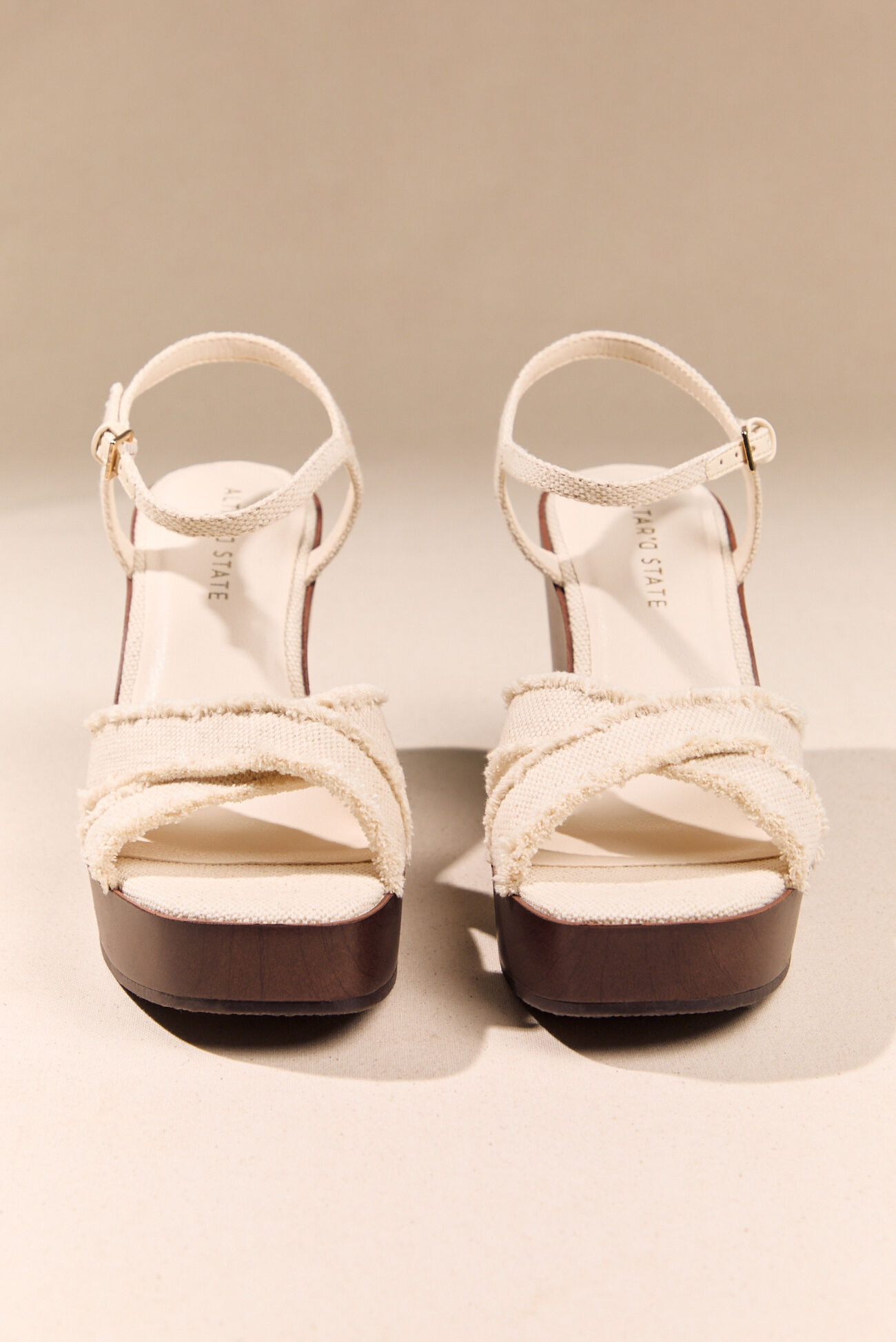 Cyndi Canvas Wood Wedge