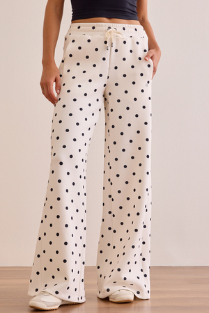 Supersoft Wide Leg Polka Dot Pant - Altar'd State