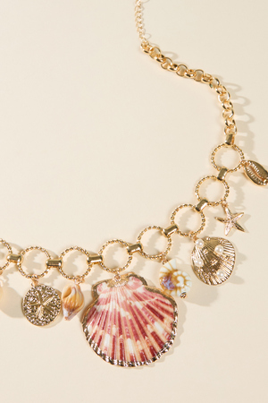 Lyla Shell Charm Necklace - Altar'd State - 