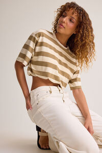 Patricia Stripe Bubble Tee Detail 4 - Altar'd State