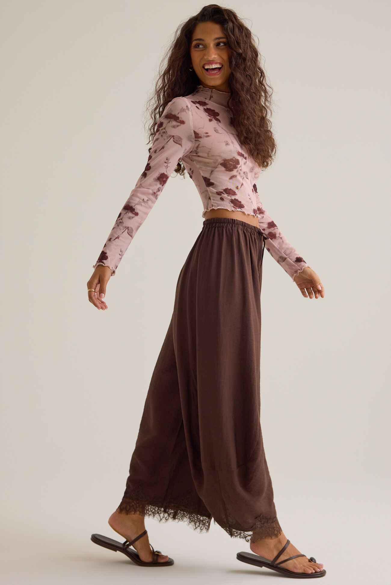 Chloe Lace Trim Pants