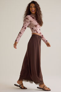 Chloe Lace Trim Pants Detail 5 - Altar'd State