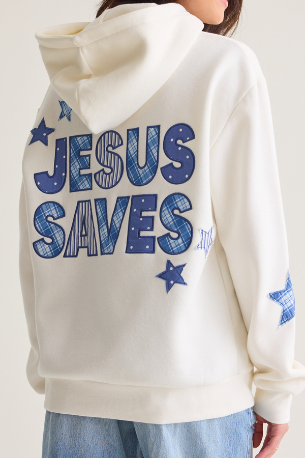 Jesus Saves Hoodie Detail 6 - Altar'd State