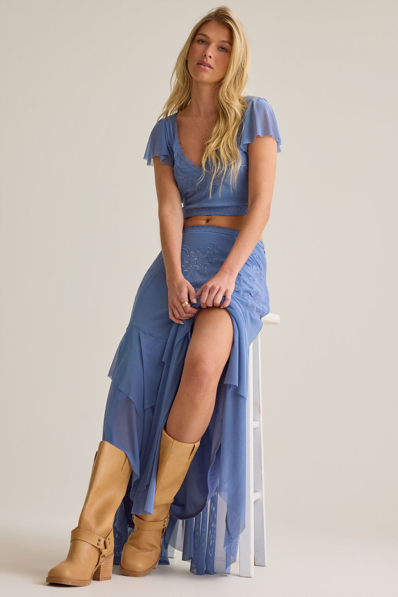 Carlin Embroidered Top