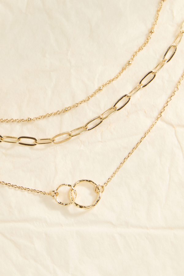 18K Gold Stella Layered Necklace Detail 2 - Altar'd State