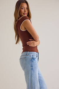 Cara Contrast Trim Off Shoulder Top Detail 3 - Altar'd State