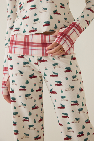 Holly Christmas Car Lounge Pants - Altar'd State