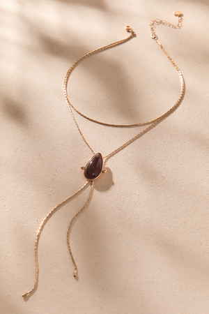 Lariat Teardrop Necklace - Altar'd State - 