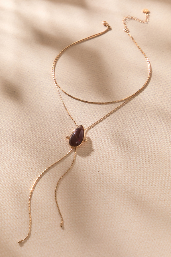 Lariat Teardrop Necklace - Altar'd State
