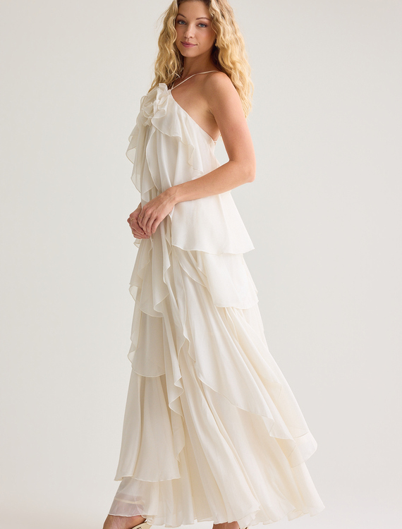 Sally Ruffle Maxi Dress Detail 4 - Altar'd State