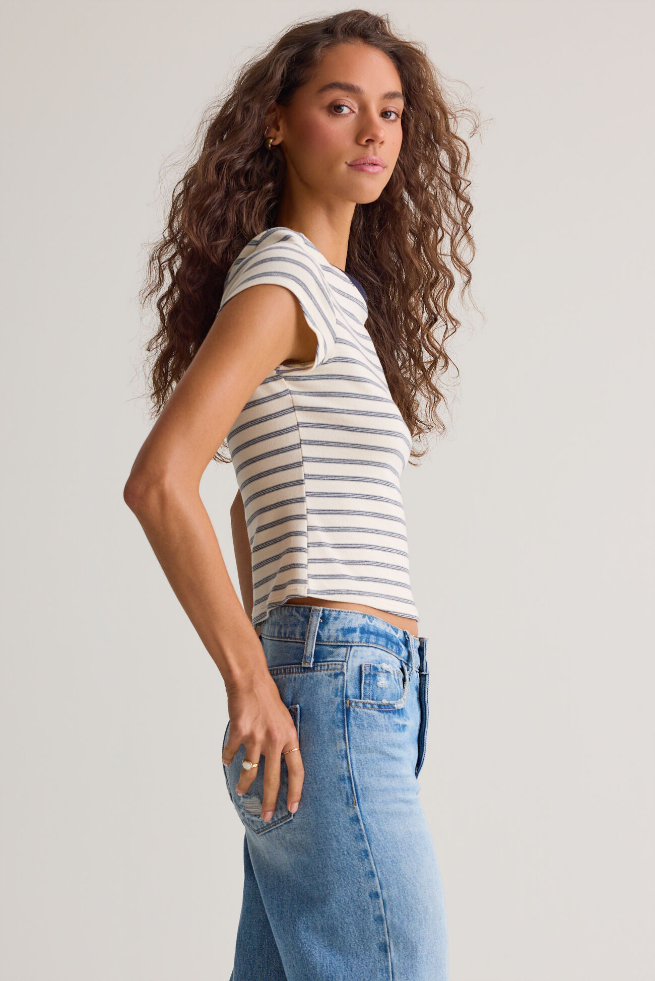 Nick Stripe Baby Tee
