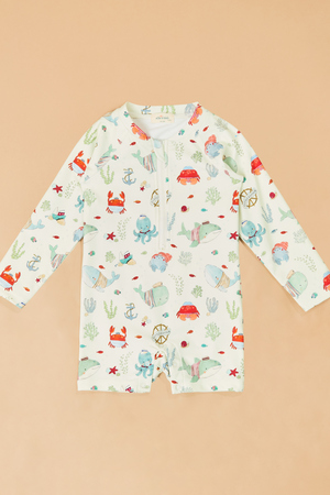 Sailor Sea Romper Swimsuit - Altar'd State - 