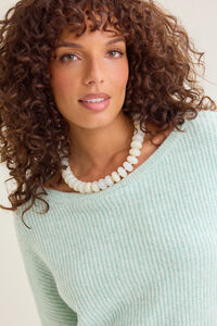 Cloud Quartz Oval Bead Necklace - Altar'd State