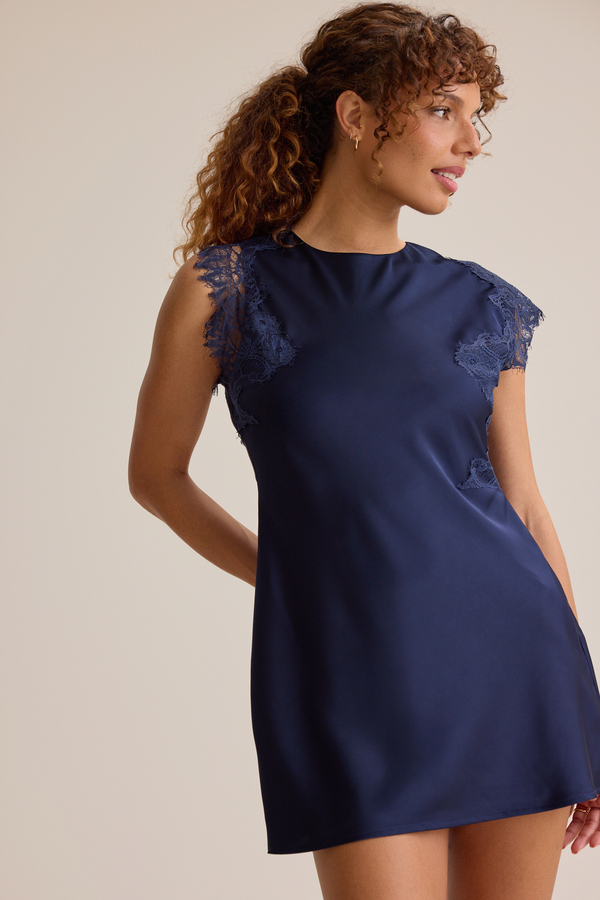 Lennon Satin Mini Dress Detail 2 - Altar'd State