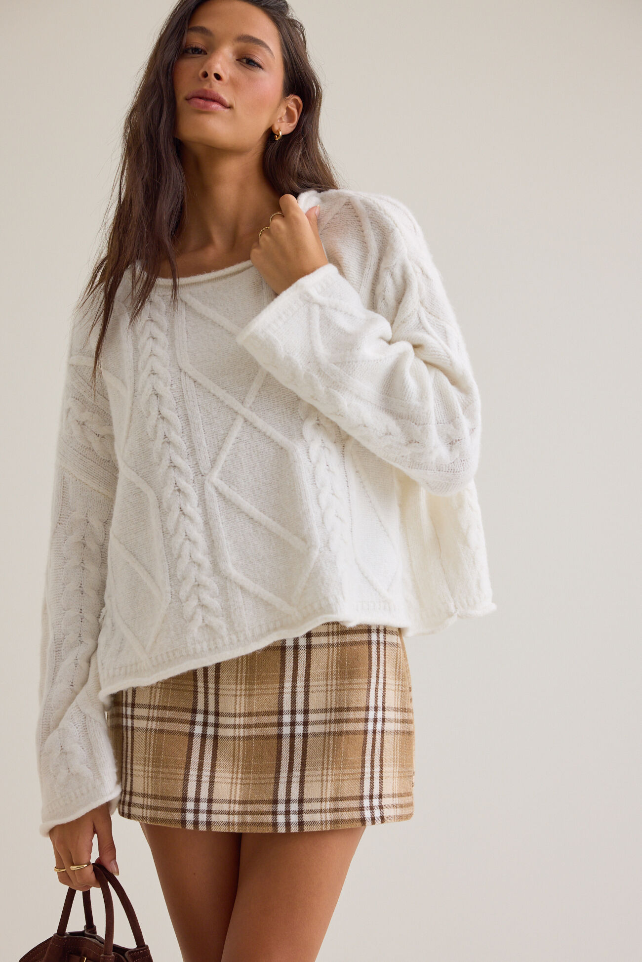 River Oversized Cable Knit Sweater