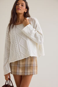 River Oversized Cable Knit Sweater - Altar'd State