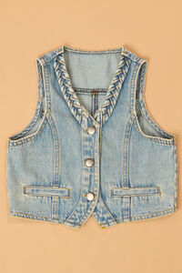 Posey Floral Dress and Denim Vest Detail 5 - Altar'd State