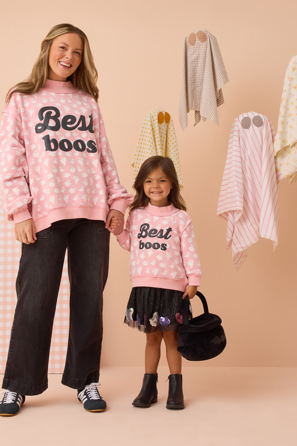 Best Boos Mock Neck Mama Sweatshirt - Altar'd State