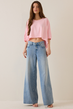 McKenna Oversized Boxy Crop Tee - Altar'd State