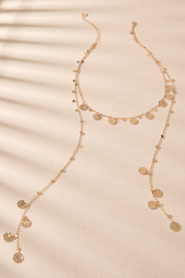 Coin Dangle Necklace Detail 2 - Altar'd State