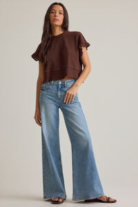 Ellis Thermal Lace Sleeve Top - Altar'd State
