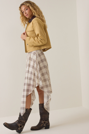 Sarah Suede Collar Trucker Jacket - Altar'd State