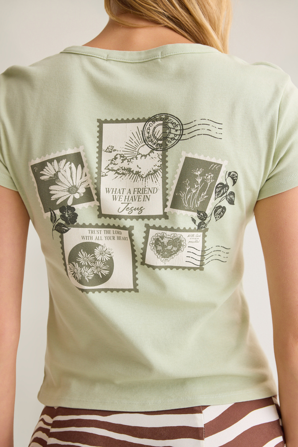 What a Friend We Have In Jesus Baby Tee Detail 5 - Altar'd State