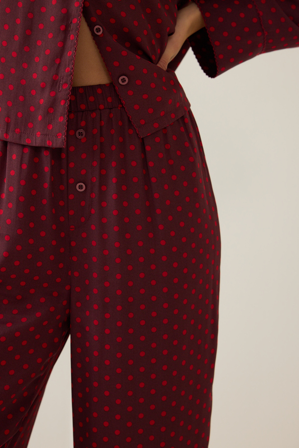Noelle Polka Dot Lounge Pants Detail 2 - Altar'd State