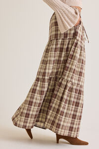 Dorthea Plaid Maxi Skirt Detail 4 - Altar'd State
