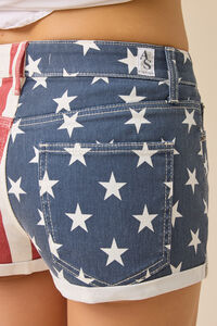 Mary American Flag Denim Shorts Detail 7 - Altar'd State