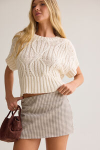 Aria Plaid Mini Skirt - Altar'd State