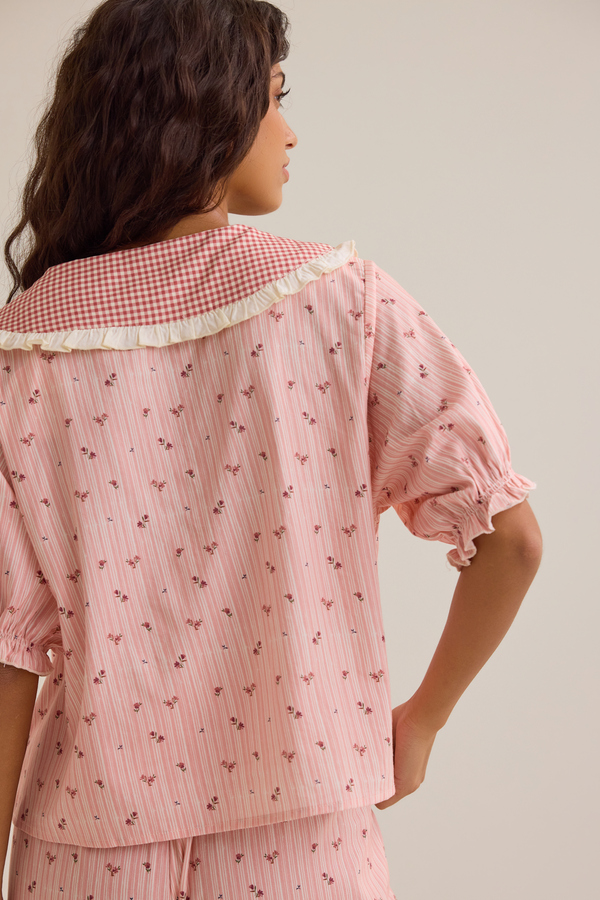 Emma Floral Mama Pajama Set Detail 7 - Altar'd State