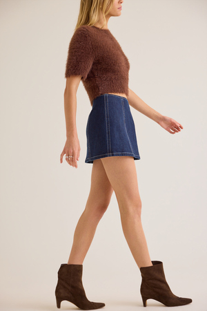 Rylee Denim Mini Skort - Altar'd State - 