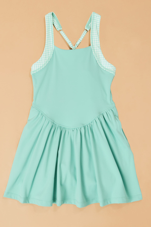 Greta Gingham Trim Athletic Dress - Altar'd State - 