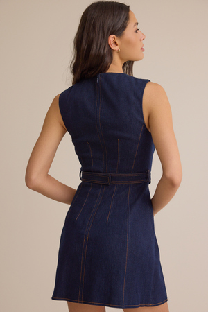 Jenny Denim Mini Dress - Altar'd State - 