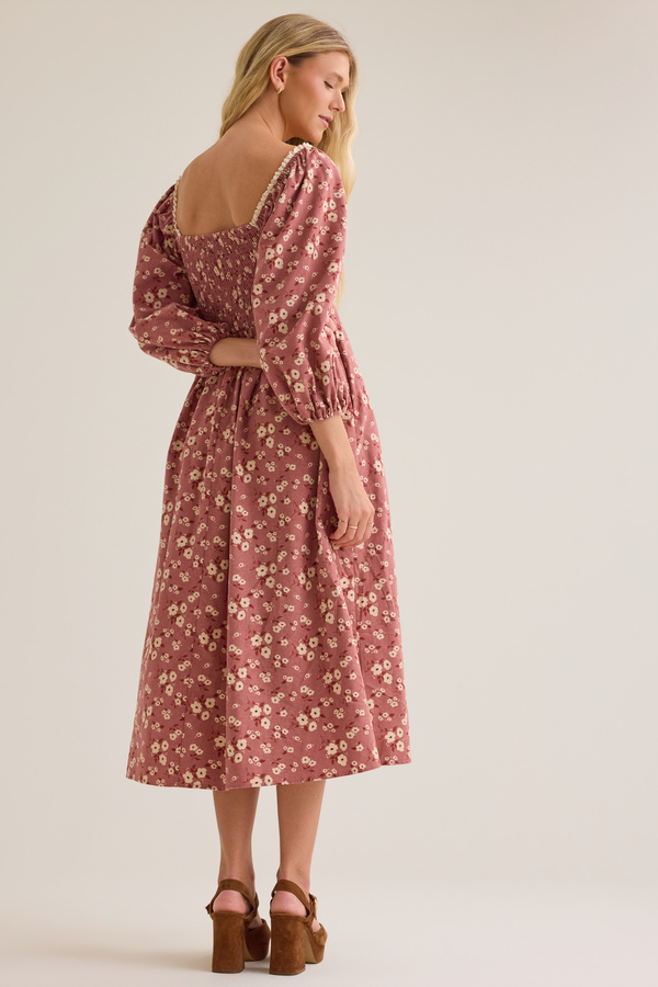 Beth Floral Midi Dress Detail 4 - Altar'd State