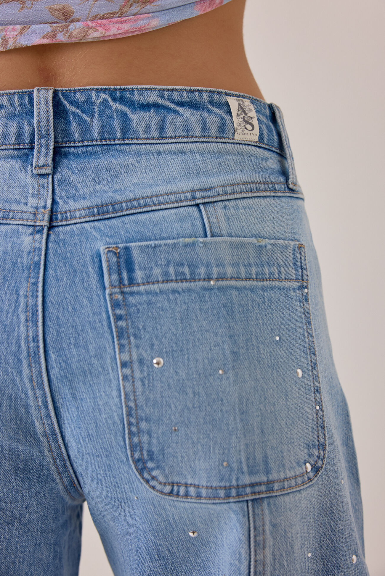 Mia High Rise Embellished Barrel Jean