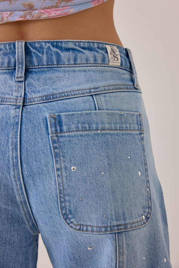 Mia Embellished Barrel Jean Detail 5 - Altar'd State