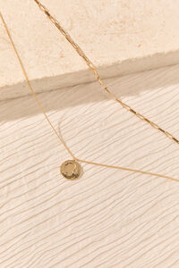 Hammered Coin Layer Necklace Detail 2 - Altar'd State