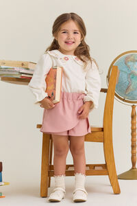 Ella Twill Bow Skort - Altar'd State