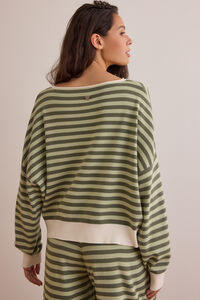 Flow Stripe Boat Neck Pullover Detail 4 - Altar'd State