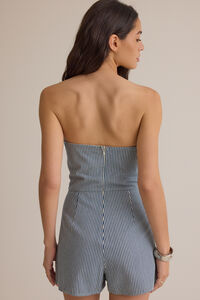 Paityn Stripe Strapless Romper Detail 5 - Altar'd State
