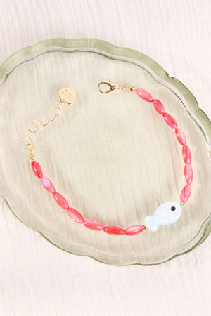 Coral Coastal Fish Charm Bracelet - Altar'd State - 