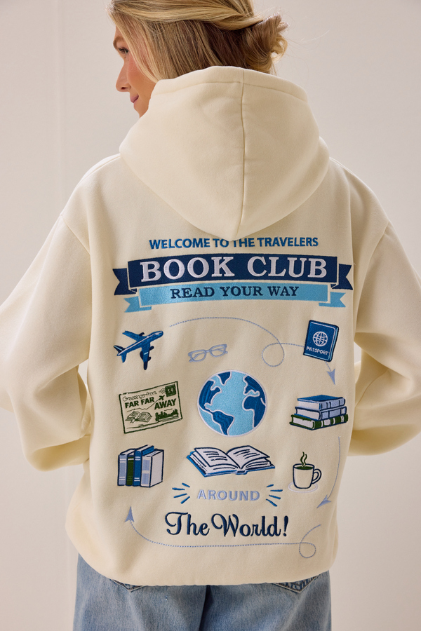 Travel Book Club Hoodie Detail 2 - Altar'd State