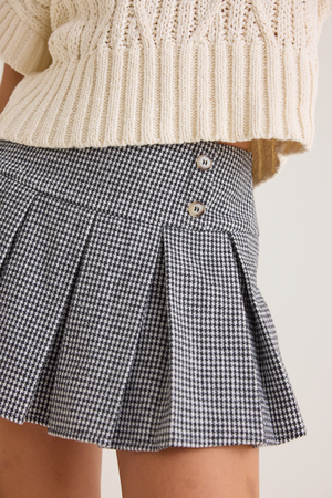 Anastasia Houndstooth Mini Skirt - Altar'd State - 