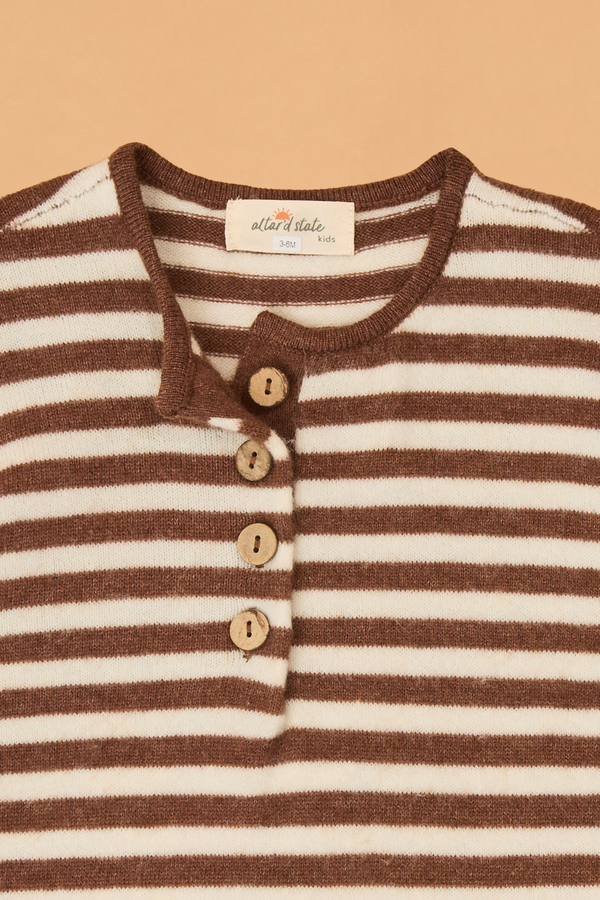 Arthur Striped Long Sleeve Jumpsuit Detail 3 - Altar'd State