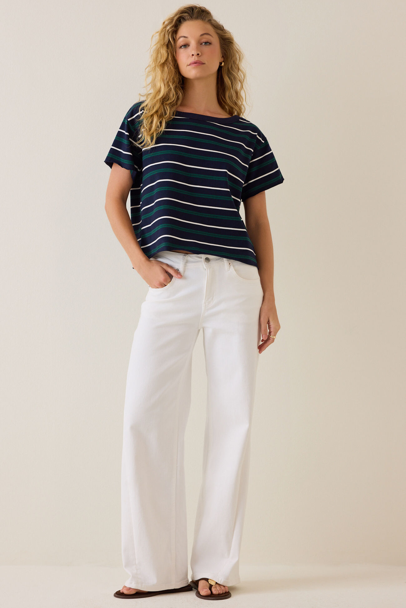Tammy Stripe Boatneck Tee